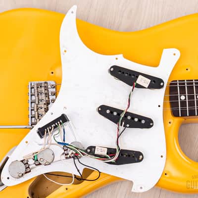 1986 Fender Order Made Yngwie Malmsteen Stratocaster ST62 Yellow White w/ USA Dimarzio DP117, Japan MIJ Fujigen image 21