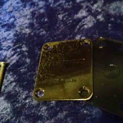 1987 Ibanez Neck Plate Black W/screws image 2