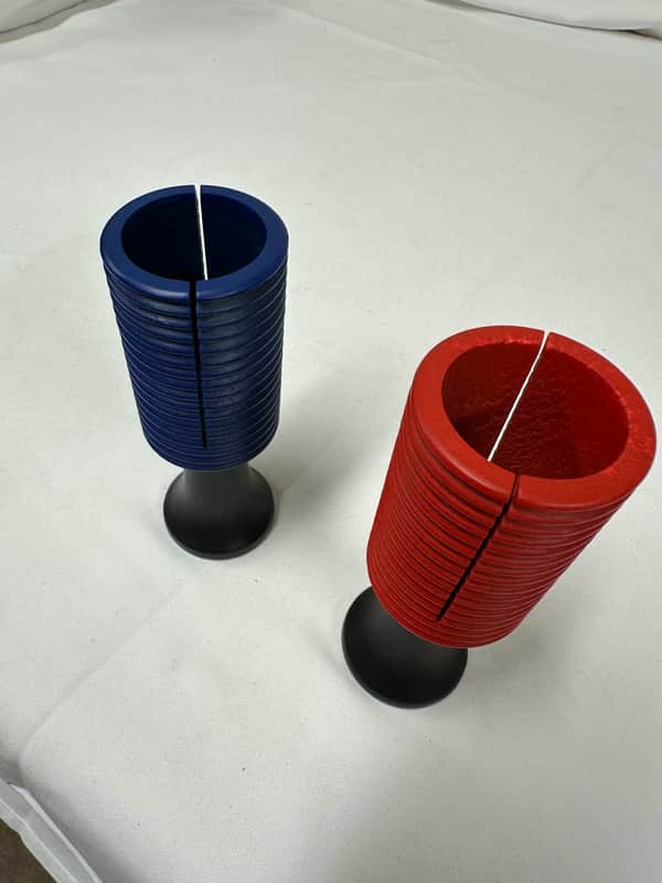 Guiro Tone Blocks, Blue & Red, 5-1/8" x 1-3/4" - MINT image 1