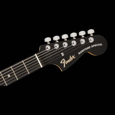 Fender Limited Edition Player Fusion Jaguar Baritone Silverburst with Gig Bag image 4