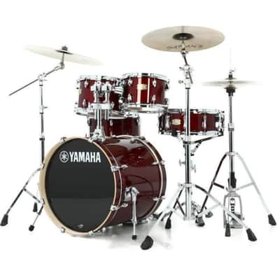Yamaha Stage Custom Birch, 5 Piece Shell Kit with 20" Bass Drum Cranberry Red image 2