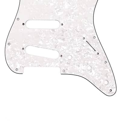 Fender Pickguard Stratocaster S/S/S 11-Hole Mount White Pearl 4-Ply image 1