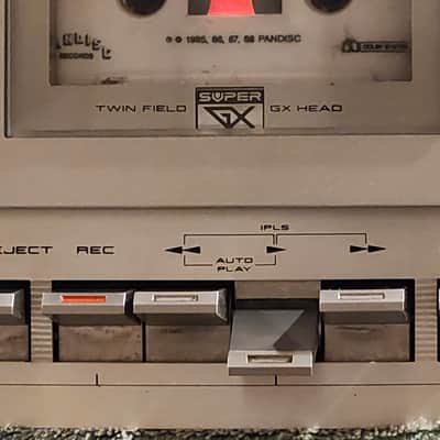 Akai Akai GX-M30 ivintage 2-head, single compact cassette deck 70s  - Metal imitation wood cabinet image 3