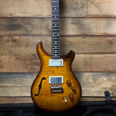 PRS DGT Moons Semi-Hollow McCarty Tobacco Burst w/case image 5