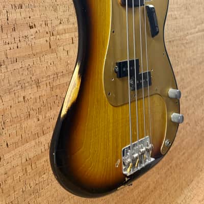 Fender Precision Bass Gold Guard 1959 - Sunburst Ash Body Lightweight image 13