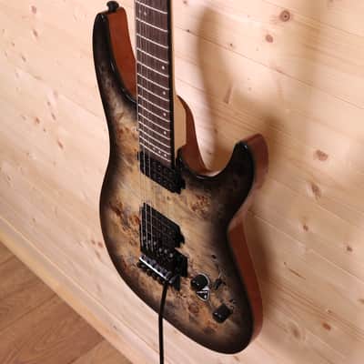 Schecter C-6 Pro FR Electric Guitar - Wenge Fingerboard, Charcoal Burst image 4