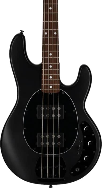 Sterling StingRay HH RAY4HH 4-String Bass Guitar, Jatoba Fingerboard, Stealth Black image 1