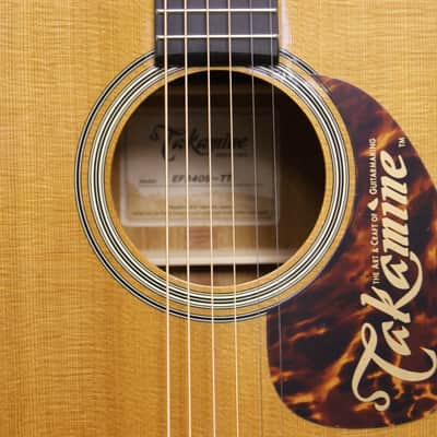 Takamine EF340S TT electro acoustic guitar with hard case image 5
