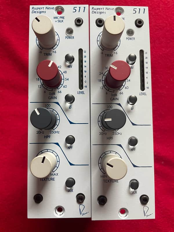 Pair of Rupert Neve Designs 511 RND 500 series mic preamps image 1