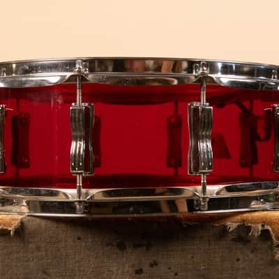 1970s Ludwig 5x14 Red Vistalite Snare Drum image 7