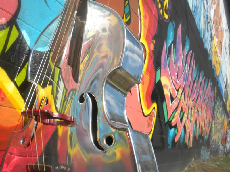 ALCOA upright bass 1930 polished image 1
