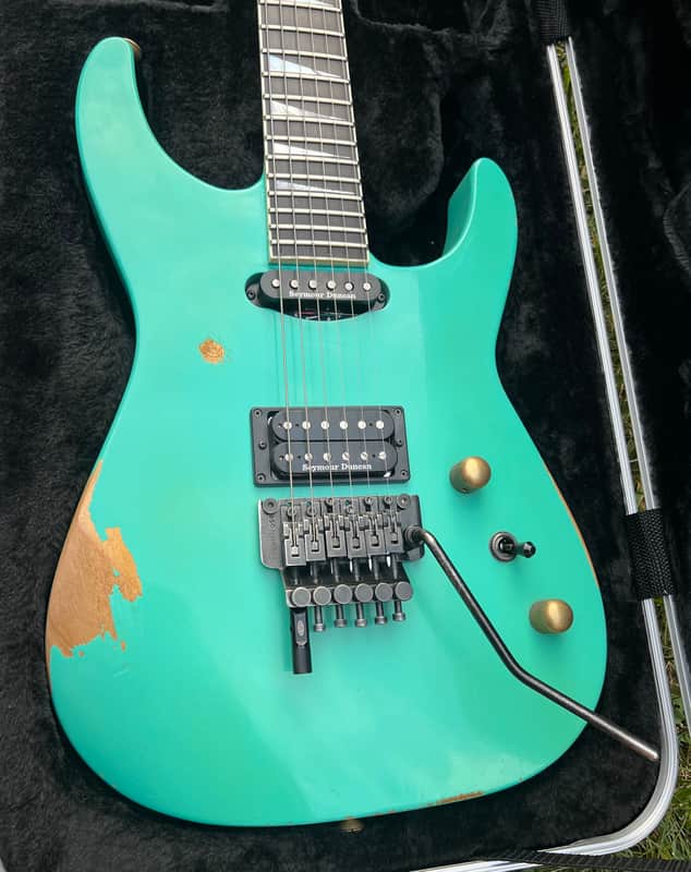 Jackson Custom Shop Music Zoo Exclusive SL2V Aged Nitro Sea Foam Green image 1