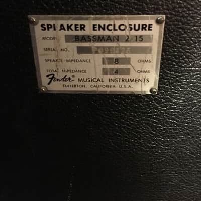 Unloaded 1969 Fender Bassman 2x15 Cab image 2