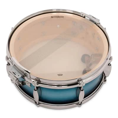 Slingerland Radio King Solid Maple Snare Drum 14x5.5 Blue & Silver Lacquer image 6