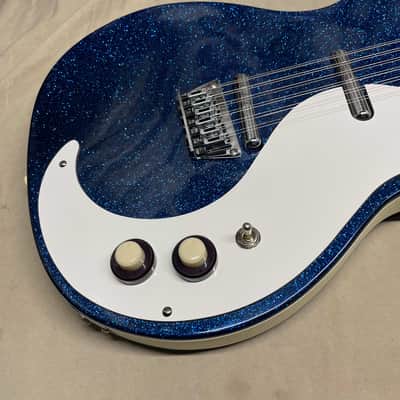 Danelectro 59M 12SDC 12-string Guitar MIK Made In Korea Blue Sparkle image 6