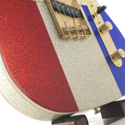 Fender Buck Owens Telecaster 2024 Red, Silver & Blue Sparkle 3473gr image 9