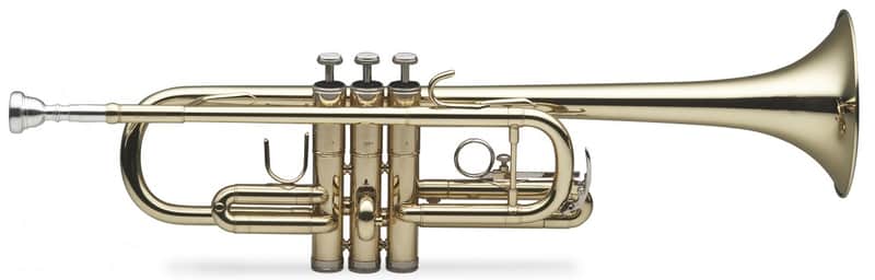 Stagg WS-TR255 Tune of C Trumpet w/Soft Case & Mouthpiece 7C Silver Plated image 1