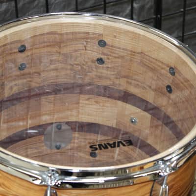 Holloman Custom Drums Ash/Mahogany drum set - hand rubbed urethane over Danish Oil image 6