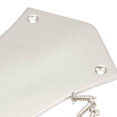 Guitar Madness Jazz Bass Control Plate USA size Blank Chrome Finish Chrome image 3