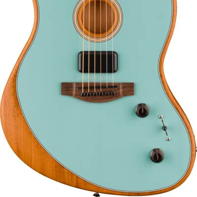 Fender Acoustasonic Player Jazzmaster Acoustic Electric Guitar. Rosewood Fingerboard, Ice Blue image 8