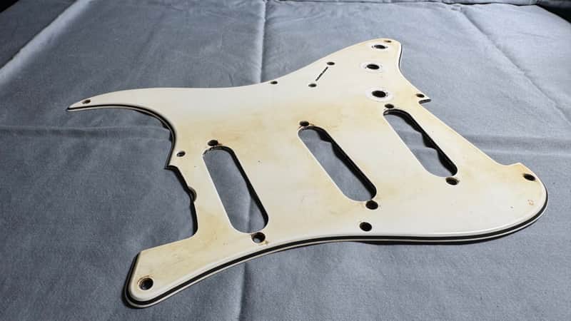 Vintage USA 54 8 Hole 50's Fender Stratocaster 56 Vintage Pickguard Celluloid / Nitrate White / Cream 1954 thru 58 RI image 1
