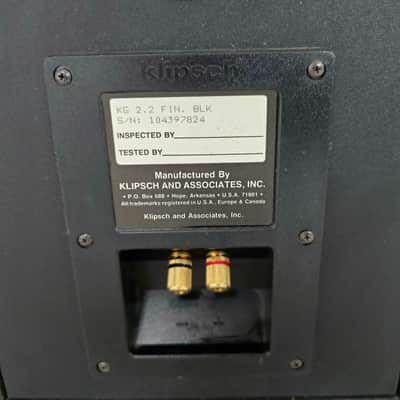 Klipsch  KG2.2 Bookshelf Speakers (pair) 1992 Black image 6