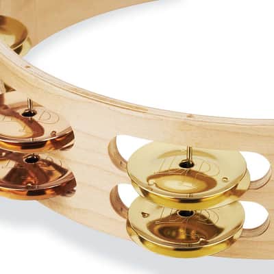 LP Pro 10 Inch Double Row Tambourine - Brass/Bronze Hybrid image 3
