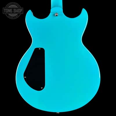 Used Reverend Manta Ray HB Turquoise Flame w/Gator Transit Bag TSU24812 image 6