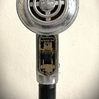 Vintage 1950’s Electro Voice 630 Dynamic Microphone, working, stand w/cable image 3