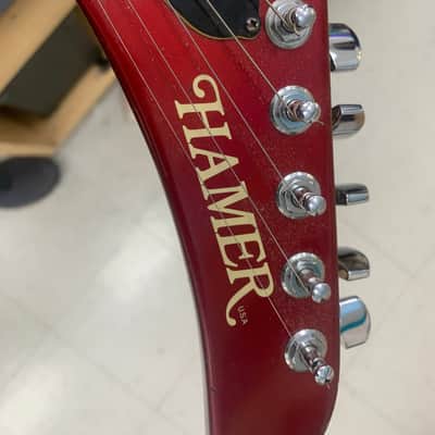 Hamer USA vintage 1984 explorer guitar with case image 5