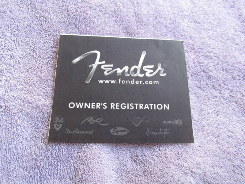 Fender Owners Registration Card Blank 2000 Fender Owners Registration Card Cool Case Candy image 1