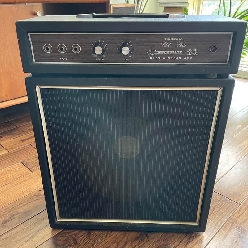 See Video! Vintage 1960s Teisco Checkmate 23 Bass + Organ Amplifier vox farfisa image 1
