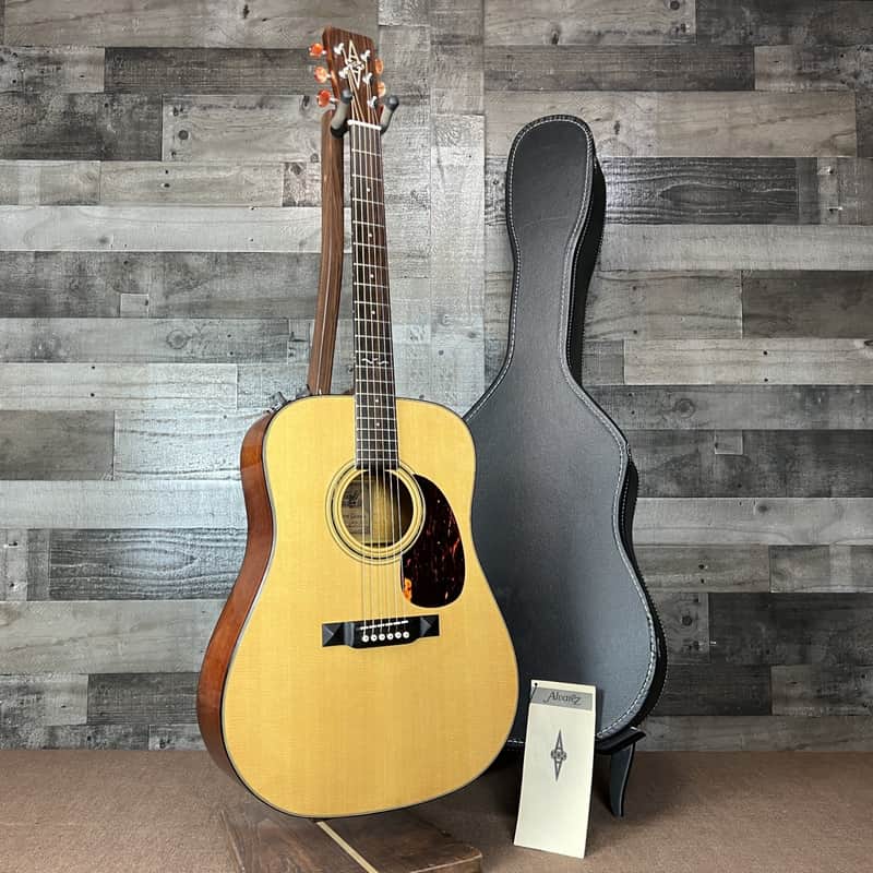 Alvarez 5084 Biphonic Dreadnought Acoustic Electric Guitar (1980's) - Natural W/Original Chipboard Case image 1