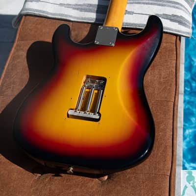 Immagine 1985 Tokai  Goldstar Sound TST-60 - 60's Strat Copy - Three Tone Sunburst _ Made in Japan - Pro Set Up w Perfect Frets/Action/Intonation! - 11