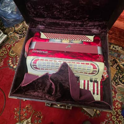 Stradavox Piano Accordion 41/120 Made in Italy - Red Pearl image 12