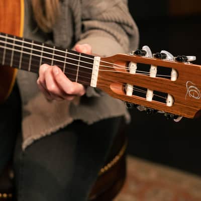 Ortega R122-7/8 Family Series Cedar Top Mahogany Neck 7/8-Size Nylon 6-String Classical Acoustic Guitar w/Gig Bag image 17