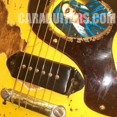 Johnny Thunders - Guitar - tribute - Junior Double Cutaway - TV Yellow - Relic image 6