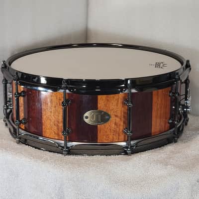 JT Custom Drums 14x5" Solid Padauk Stave Snare 2022 Natural image 12