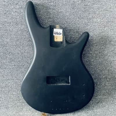 Black Basswood Bass Guitar Body image 1