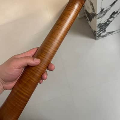 1 Large headstock 24 inch Round stainless steel 4a 22 frets Roasted flame Maple guitar neck 24inch hole 10mm Satin for JAGUAR body， image 5