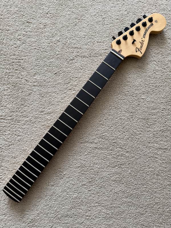 USA Fender JIM ROOT Stratocaster Strat NECK & LOCKING TUNERS, Compound Ebony image 1