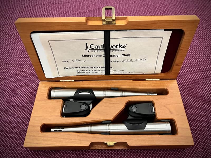 Earthworks SR30mp Stereo Pair (2007) w/ Original Calibration Charts & Wooden Case – Excellent Condition image 1