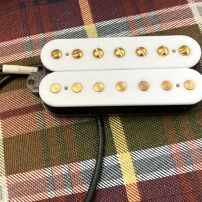 White & Gold Ernie Ball Music Man Steve Morse Signature 7-String Bridge Pickup image 1