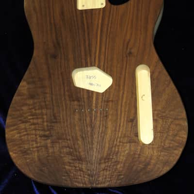 Figured Black Walnut Top \ Aged Aspen Telecaster Tele Body 4lbs 7oz #3255 USA IMPORT CHARGES INCLUDED image 6