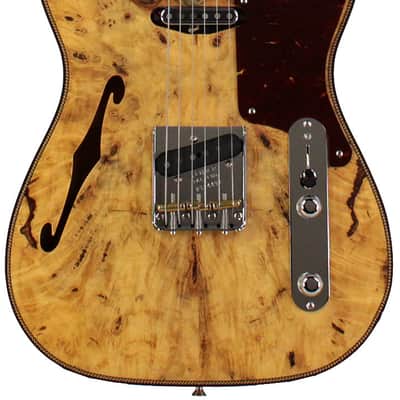 Fender Custom Shop Artisan Buckeye Burl Double Esquire Guitar, Aged Natural image 1
