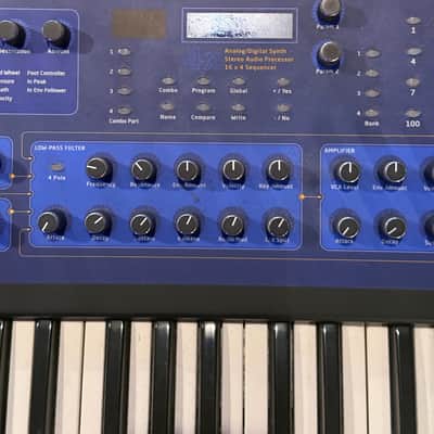 Dave Smith Instruments Poly Evolver 61-Key 4-Voice Polyphonic Synthesizer 2005 - 2011 - Blue with Wood Sides image 6