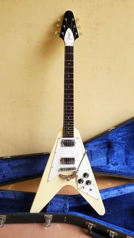 1978 Greco FV600 Flying V / OHSC / LesTrem / Emerson Pots | Reverb