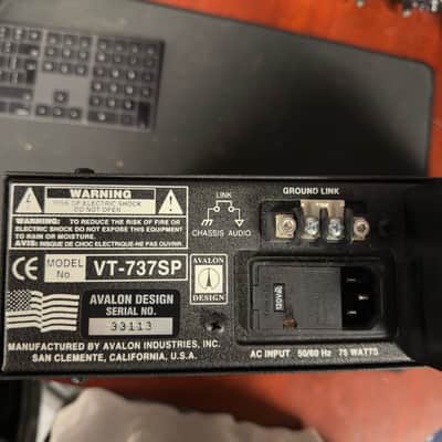 Avalon VT-737sp Tube Channel Strip 2010s Silver image 2