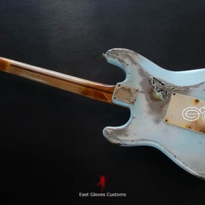 Fender Stratocaster Sonic Blue Heavy Aged Relic by East Gloves Customs image 7