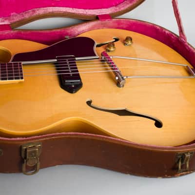 Gibson ES-225TN Thinline Hollow Body Electric Guitar (1957), ser. #U389-18, original brown hard shell case. image 12